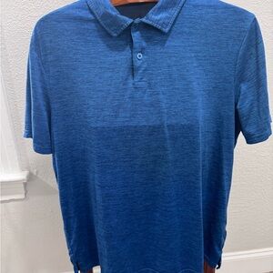 Men's Blue Heather Polo Shirt - Classic Casual